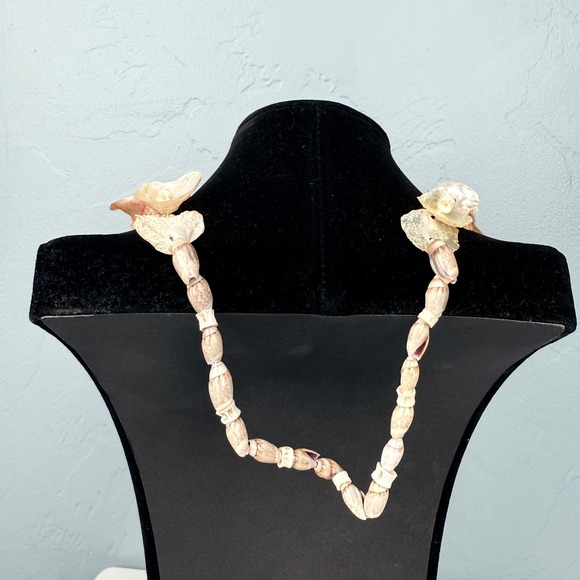 Vintage‎ Seri Tribe Shell Necklace Handmade Ethnic Jewelry Natural Tribal Beaded - Picture 11 of 16